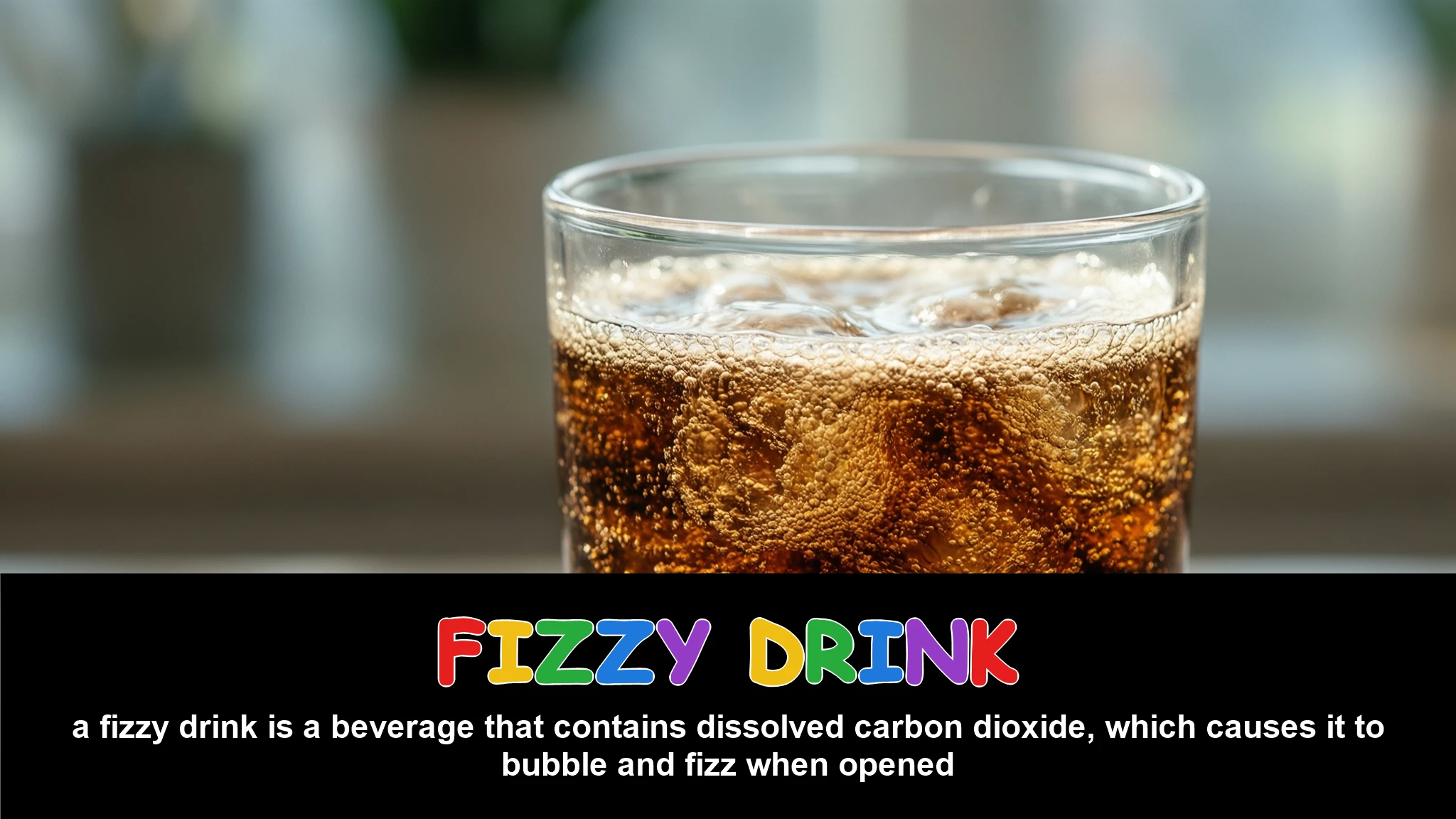 English Illustration for fizzy drink